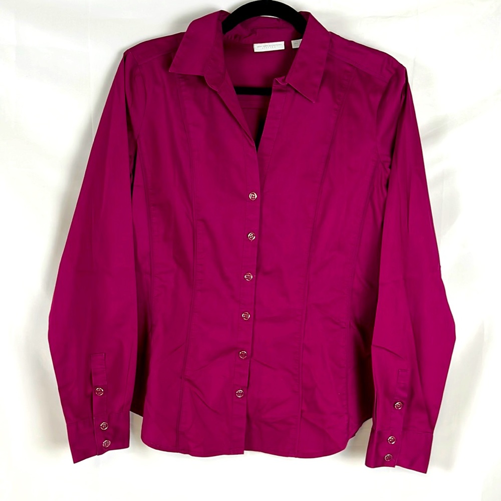 New York & Company Women's Long Sleeve Button Down Blouse Size Medium